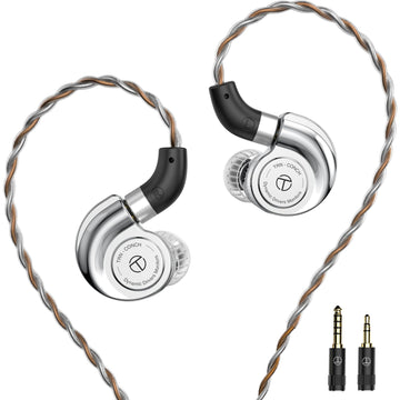 IEM Earbuds by TRNzod – With Mic, Metal, Silver, Model TRN Conch