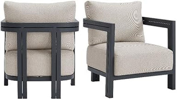 Fresca Chair Dark Grey and Olefin Beige (2 Per Carton)