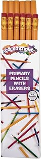 Colorations No. 2 Primary Pencils with Erasers, Set of 12