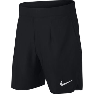 Boy's Court Ace Sweat Wicking Tennis Shorts with Pockets (Black/White/Small) by Nike – Summer, Black/White, Model AO8354
