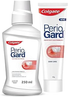 Colgate PerioGard Toothpaste 90g and MouthWash 250ml Dual Active Formula Helps to Keep Gums Healthy