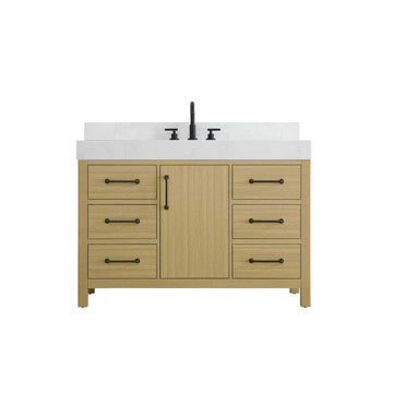 Elegant Kitchen and Bath 48" Single Bathroom Vanity in Honey Brown by Elegant Lighting – unspecified, Wood, Honey Brown, Model VF60648MHB-BS