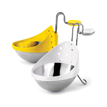 Stainless Steel Egg Poacher by Cuisipro – Size, 3.75 cubic_inches, Stainless Steel and Nylon, White, Yellow, Model CSP-747308