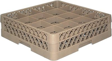 Traex TR8D Beige 16 Compartment Glass Rack with 1 Extender