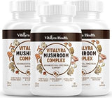 10-in-1 Mushroom Supplement Complex – High Potency Lion’s Mane, Cordyceps, Reishi & Turkey Tail Capsules – Nootropic Brain Support for Memory, Focus & Energy – 90 Day Supply