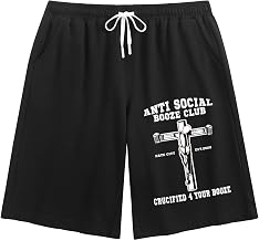 Men's Casual Shorts,Marko Skitzo X Anti Social Booze Club,Drawstring Summer Beach Stretch Waist Golf Shorts