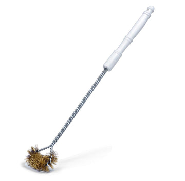 High Temperature Fryer Basket Cleaning Brush by Brushtech – 22.5" x 4.5" x 1.5", Brass, Steel and Plastic, White, Model B51C
