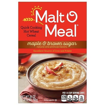 Maple And Brown Sugar - Hot Cereals by Malt-O-Meal – 28 Ounce (Pack of 12), Pack of 12