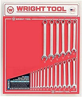 Wright Tool Combination Wrench Full Polish Finish Display 19 pcs