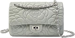 Genuine Leather Women's Bag Camellia Shoulder Chain Lambskin Purse Handbag