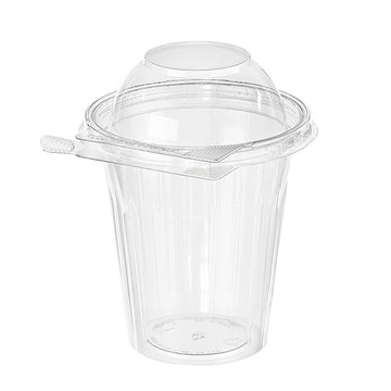 Inline Plastics Safe-T-Fresh 16 oz. Tamper Evident & Tamper Resistant Clamshell Snack Cup with Dome Lid - Durable & Sustainab