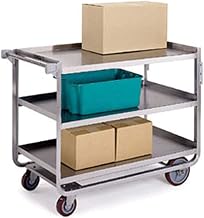 Stainless Steel Utility CART 1,000 LB Capacity, 3 Shelf, 21INX49IN