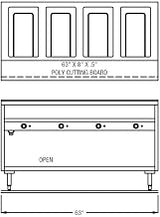 63" 120V Electric Open Well Hot Food Table