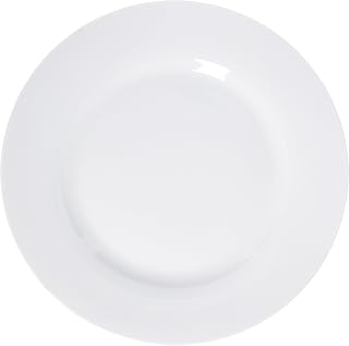 HIC Harold Import Co. Rim White Porcelain All-Purpose Plate 823/20-HIC