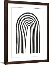 ART.COM Wall Art Print Arcobaleno Nero I on Brown Frame by Emma Scarvey, 32" x 40"