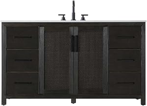Elegant Kitchen and Bath 60" Single Bathroom Vanity in Chocolate Oak
