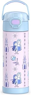 THERMOS FUNTAINER Water Bottle with Spout, 16oz, Frozen | Kids Stainless Steel Insulated Water Bottle, Keeps Drinks Cold Longer for School & Play, BPA-Free
