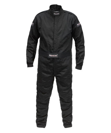  Driving Suit - 1-Piece - SFI 3.2a/5 - Multi Layer - Fire Retardant Fabric/Nomex - Black - Medium - Each by Allstar Performance – Medium, Black, Model ALL935012