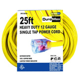 Outdoor Extension Cord by DuroMax – XPC12025A, pvc, Yellow, Model XPC12025A