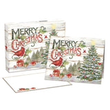 Pine Forest Boxed Christmas Cards (18 pack) w/Decorative Box by Susan Winget by Lang – 5.375" x 6.875", Paper, Multi, Pack of 18, Model 1004866