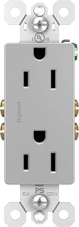 Legrand radiant 15 Amp Decorator Duplex Outlet Gray 1 Pack