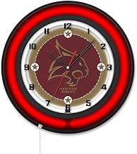 Holland Bar Stool Clk19BKTexsSt NCAA 19 in. Dia. Texas State University Double Neon Wall Clock Black