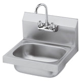 Hand Sink by Krowne – 16", Stainless Steel, Silver, Model HS-2L