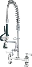Krowne Royal Series 8" Space Saver Pre-Rinse w/Faucet, 8" Spout, Deck Mount, 18-608L