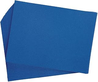 Colorations 9" x 12" Mediumweight Blue Construction Paper, 50 Sheets