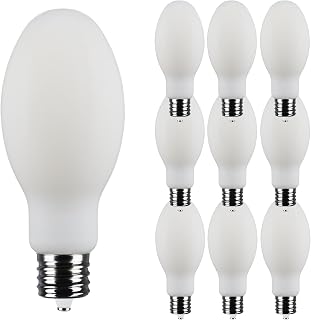 Satco S13190 40W LED HID Replacement Bulb, 5000K Daylight, 6000 Lumens, EX39 Mogul Base, White Finish, 80+ CRI, Non-Dimmable, Energy-Efficient, LED for Industrial and Commercial Fixtures (12 Pack)
