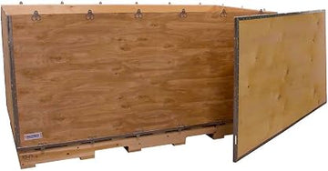 Global Industrial 6 Panel Nailess Wooden Shipping Crate w/Lid & Pallet, 71-1/4"Lx35-1/4"Wx30-1/2"H