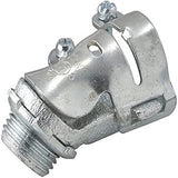 RACO 2222 Squeeze Connector, Die Cast Zinc, Flexible Metal Conduit, 45 Degree, 1/2" (Pack of 25)