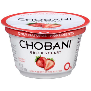 Strawberry on the Bottom Non Fat Greek Yogurt by Chobani – 5.3 ounces