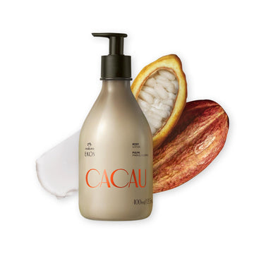 Ekos Cacau Collagen Boosting Body Lotion - Vegan Skin Care - Moisturize & Firm Skin Texture - Boost Collagen Production - Brazilian Beauty Secrets - Self Care & Body Care - 13.5