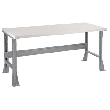 Fixed Height Workbench Flared Leg by Global Industrial – 30"L x 72"W x 34"H, Steel, Gray, Model 601424
