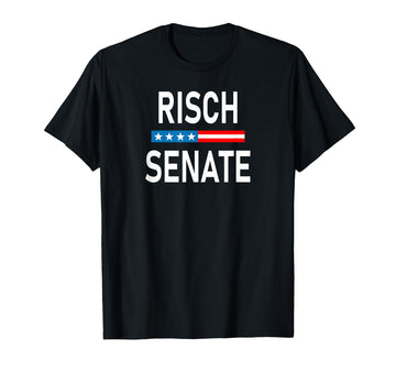 Jim Risch US Senate for Idaho T-Shirt by Red Hot Politics – Black, Model W8ZE09KB01E