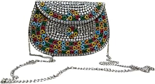 Merco Enterprises Metal Clutch Bag for Women Mini Evening Purse – Sparkly Metallic Handbag for Wedding, Party, Prom & Formal Events