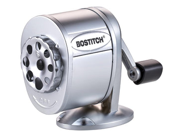 Office Manual Pencil Sharpener by Bostitch – Metal, Silver, Model MPS1-CH