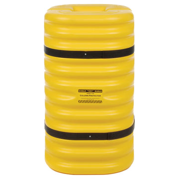 2 PIECE 10" COLUMN PROTECTOR by Eaglestar – 24"L x 24"W x 42"H, High-Density-Polyethylene, Yellow, Model 1710