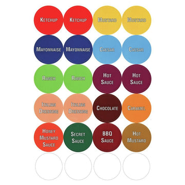 Multi-Color Pre-Printed Bottle Labels by FRANKE KINDRED CANADA LTD – Paper, Assorted, Pack of 24, Model 8010-024
