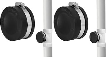 Fernco QC-2.75 1-1/2 or 2-in. Qwik Cap Schedule 40 PVC Pipe Socket Cap Slip Hub Elbow, Tee and Cleanout (Pack of 2)