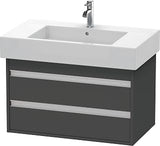Duravit Vanity Unit Wall-Mounted, 2 Drawers, 17 7/8ô x 31 1/2ô, Graphite Matt