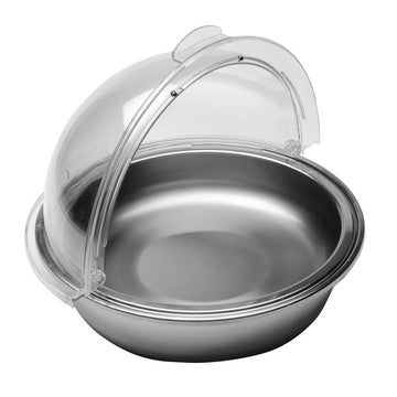 Round Stainless Steel Food Display System - 17" Dia x 12 1/2" H by HUBERT – Stainless Steel, Model X88281-CIB