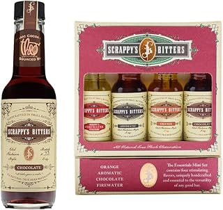 Scrappy's Bitters Essentials Gift Set & Chocolate Bitters (5 oz) – Perfect for Mixologists & Cocktail Enthusiasts - Organic Ingredients, No Artificial Flavors, Chemicals or Dyes Bullet
