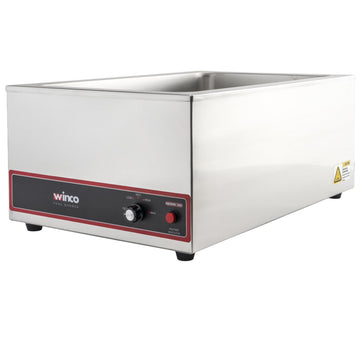FW-S500 Commercial Portable Steam Table Food Warmer 120V 1200W by Winco – Large, 12.0 inches, Stainless Steel, Model fes500