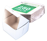 SCT White One-Piece Non-Window Bakery Boxes, 5.5 x 5.5 x 4, White, Paper, 250/Carton