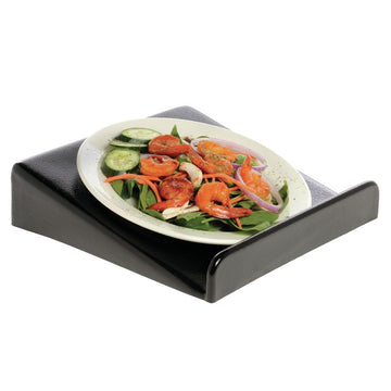 Angled Display Riser Black ABS Plastic - 12" L x 12" W x 3" H by HUBERT – Plastic, Black, Model ANPLA-12124