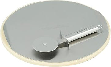 Campingaz Pizza Stone for the Culinary Modular System with Cutting Wheel, Stainless Steel Tray for Easy Application of Food, Diameter 30 cm, Weight 1.56 kg