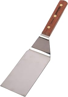 Dexter Russell Traditional 6" x 3" Hamburger Turner | Stiff Offset Stainless Steel Blade | Ergonomic Rosewood Handle with Brass Rivets | Professional Grade, 16160