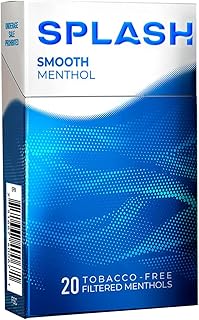 Splash by Djarum Herbal Cigarettes - Smooth Menthol - Tobacco & Nicotine Free (20 Total)